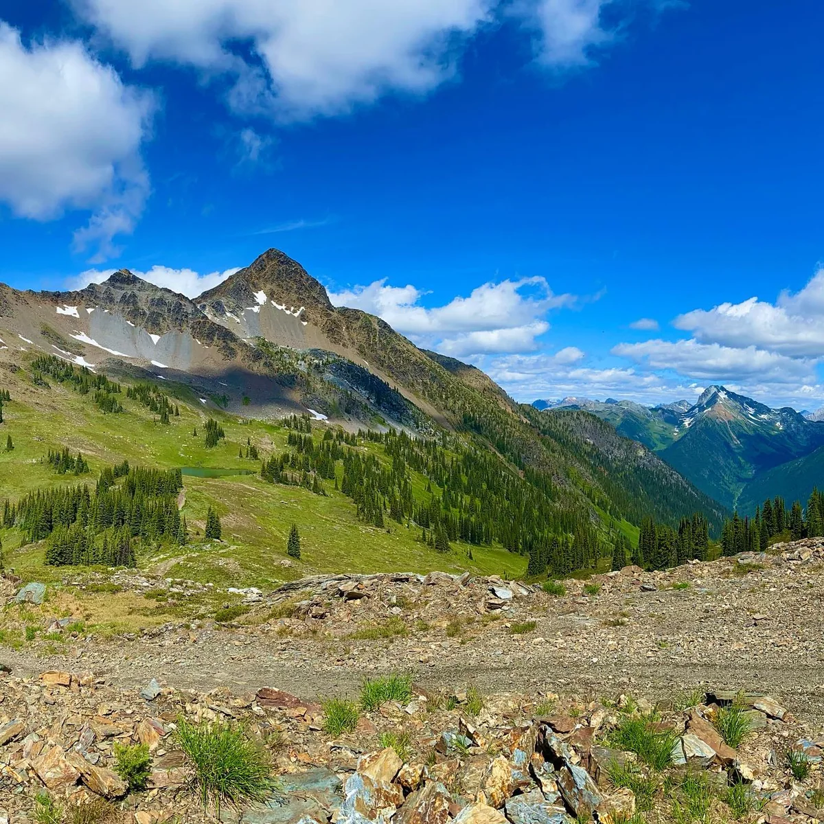 High gravel landing — Rady Creek and the Foggy Day area near Trout Lake, British Columbia